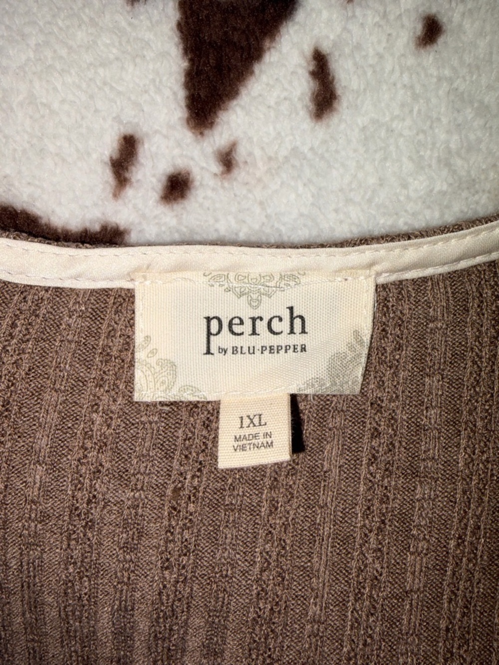 Perch by Blu Pepper Brown Ribbed Sweater